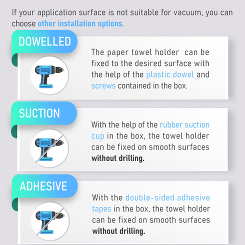 Paper Towel Holder with Vacuum Suction Cup